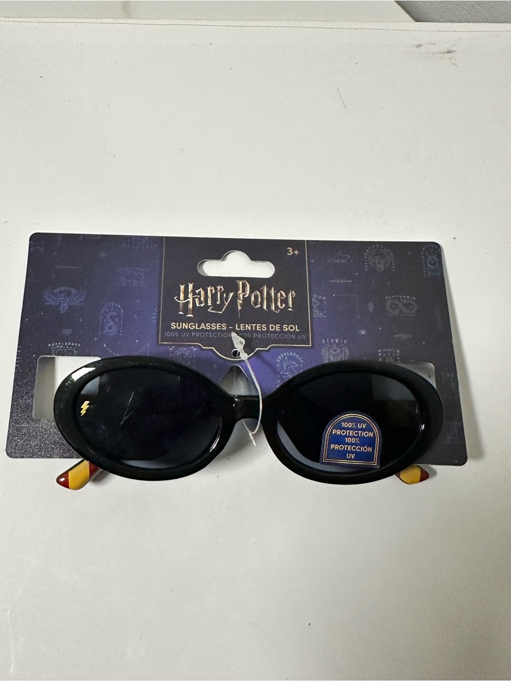 Harry Potter Kids Black Sunglasses with Yellow-Red Temple Tips